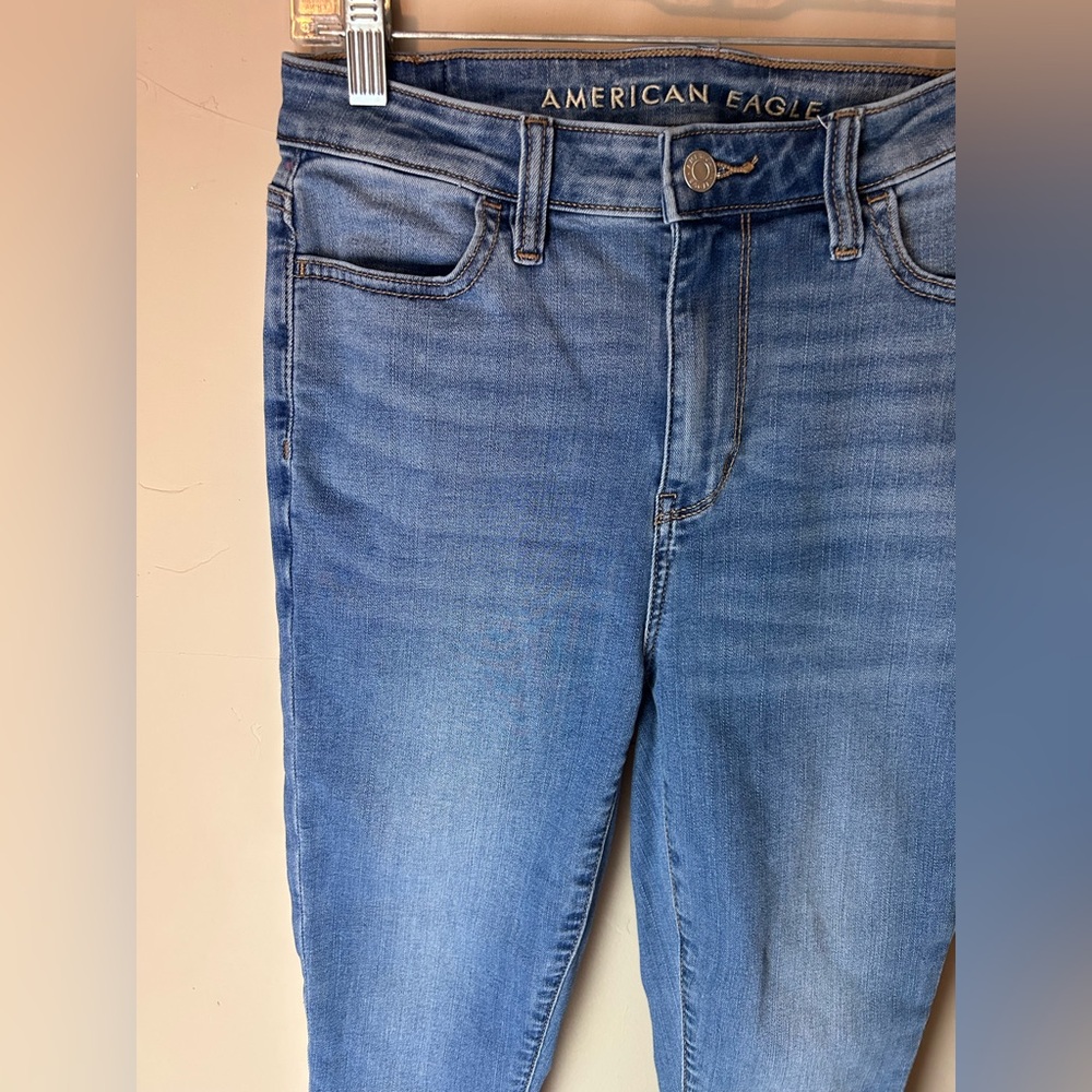 American Eagle Super High-Rise Jegging Medium Wash Skinny Jean Size 4 S - Picture 3 of 16